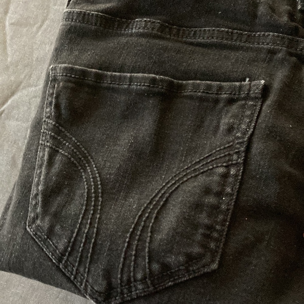 Hollister Distressed black classic stretch jeans W29 L28 High-Rise Super Skinny. - Picture 13 of 15